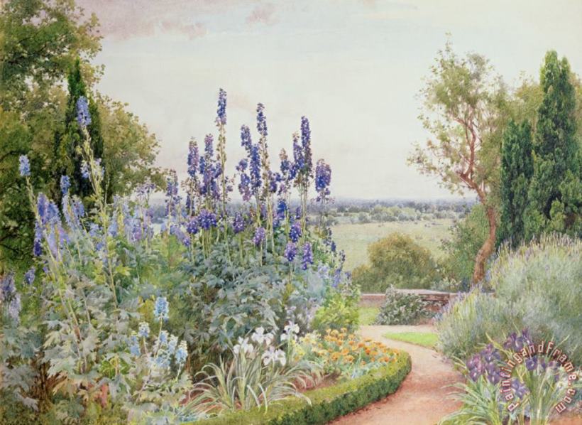Alfred Parsons A Garden Near the Thames Art Painting