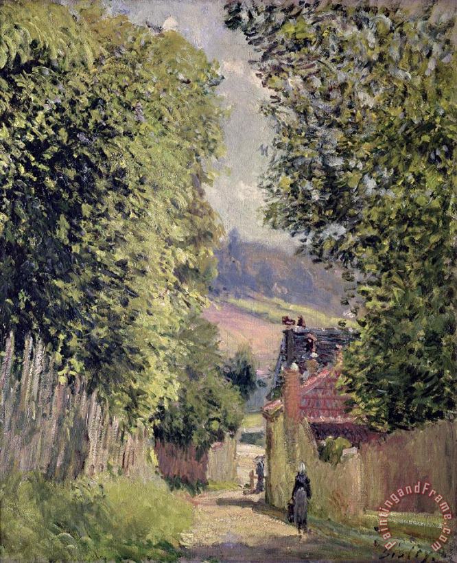 Alfred Sisley A Road in Louveciennes Art Painting