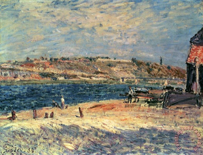 Alfred Sisley River Banks at Saint-Mammes Art Painting