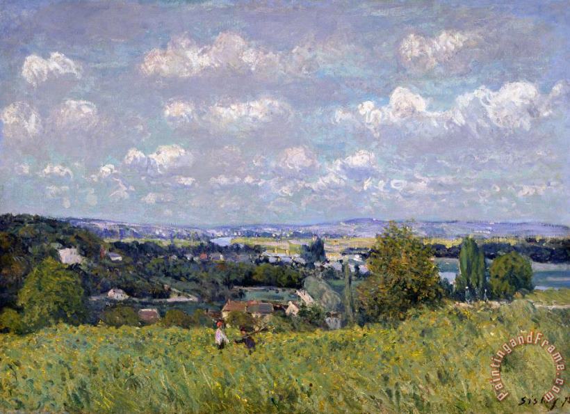 The Valley of the Seine at Saint Cloud painting - Alfred Sisley The Valley of the Seine at Saint Cloud Art Print