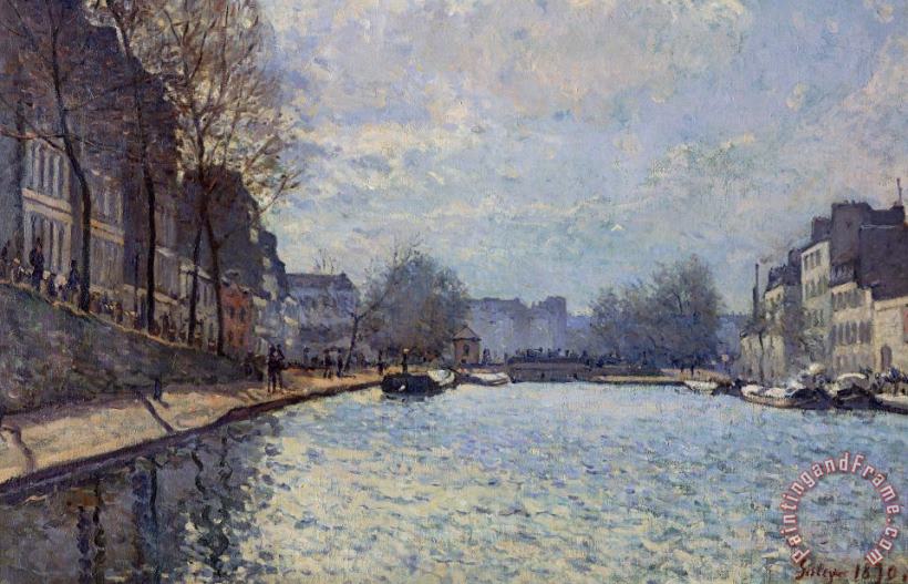 Alfred Sisley View of the Canal Saint-Martin Paris Art Painting