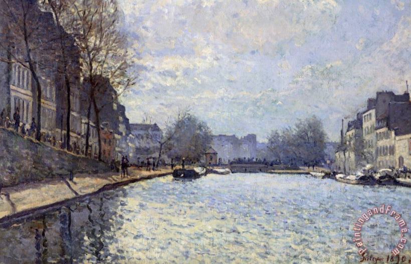 Alfred Sisley View of The Canal Saint Martin, Paris Art Painting