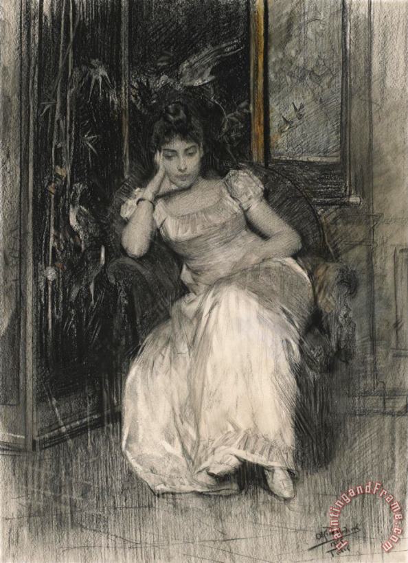 Alfred Stevens Mademoiselle De Clermont Tonnerre Art Painting