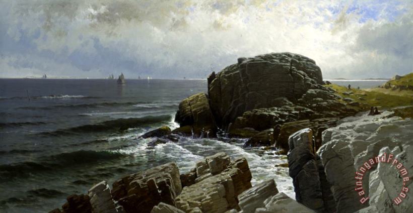 Alfred Thompson Bricher Castle Rock, Marblehead Art Painting