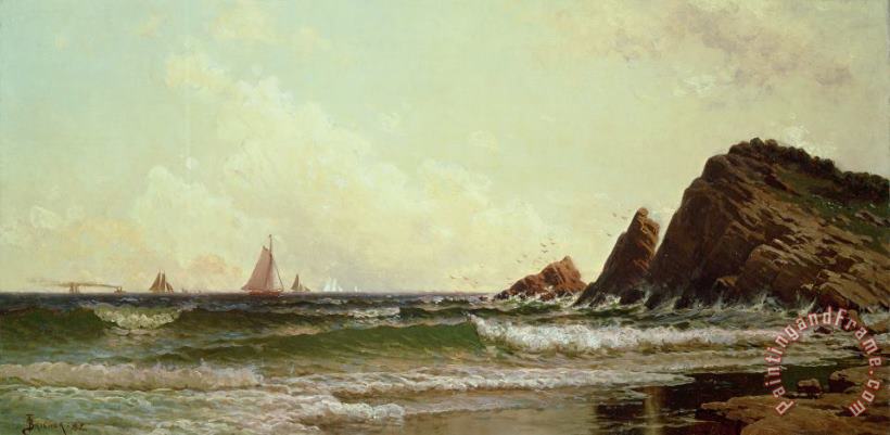 Cliffs at Cape Elizabeth painting - Alfred Thompson Bricher Cliffs at Cape Elizabeth Art Print