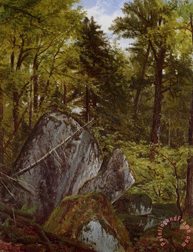 Alfred Thompson Bricher Forest Interior Art Painting