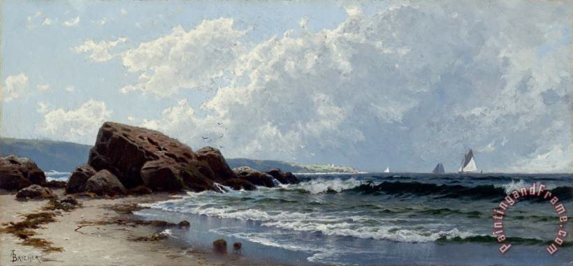Alfred Thompson Bricher Low Tide, Hetherington's Cove, Grand Manan Art Painting