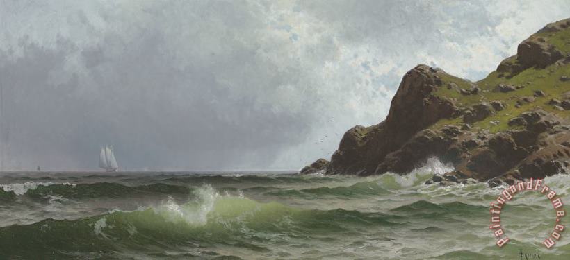 Sailing Off The Coast painting - Alfred Thompson Bricher Sailing Off The Coast Art Print
