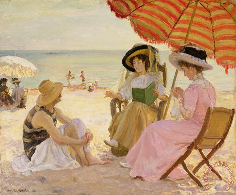 The Beach painting - Alfred Victor Fournier The Beach Art Print