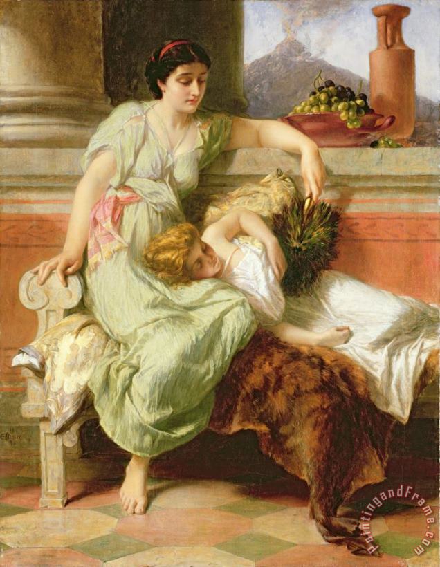 Alfred W Elmore  Pompeii Art Print