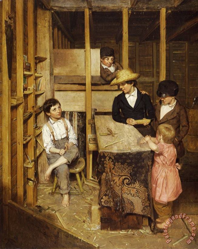 The Young Mechanic painting - Allan Smith The Young Mechanic Art Print