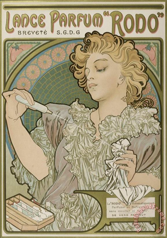 Alphonse Maria Mucha Lance Parfum Rodo 1896 97 Lithographie Couleurs Art Print