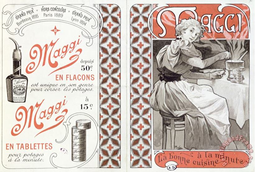 Alphonse Marie Mucha Advertisement for Maggi Late 19th Century Art Print