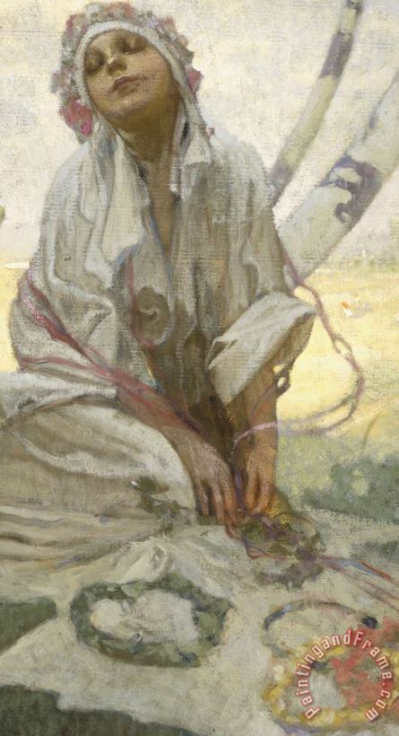 Alphonse Marie Mucha Bohemian Sun Dreamer Art Painting