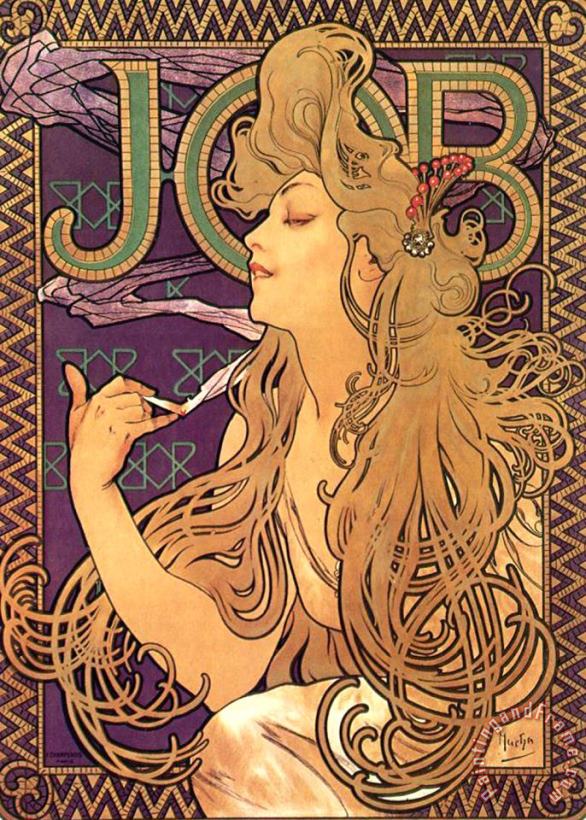 Alphonse Marie Mucha Job Cigarettes 1 Art Print