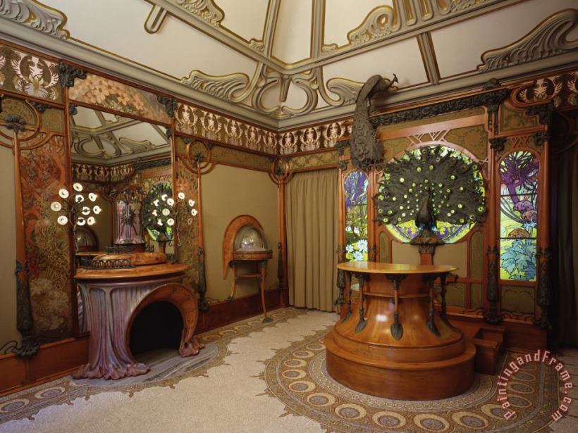 Magasin Fouquet Boutique for The Jeweller Georges Fouquet Rue Royale Paris C 1900 painting - Alphonse Marie Mucha Magasin Fouquet Boutique for The Jeweller Georges Fouquet Rue Royale Paris C 1900 Art Print