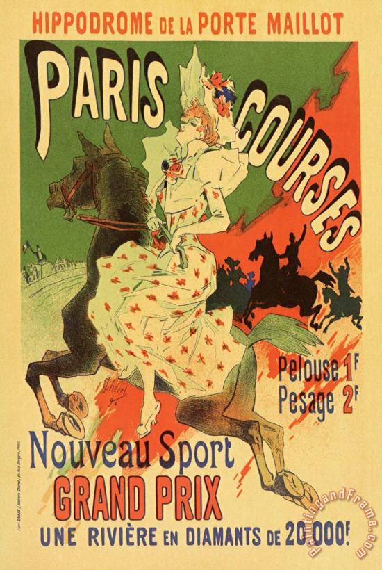 Alphonse Marie Mucha Paris Grand Prix Racing The New Sport Art Painting