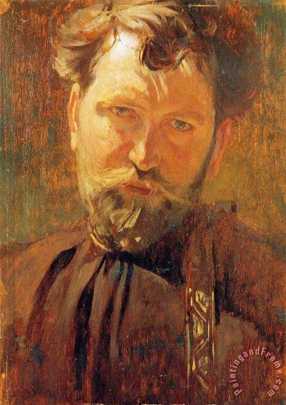Self Portrait 1899 painting - Alphonse Marie Mucha Self Portrait 1899 Art Print