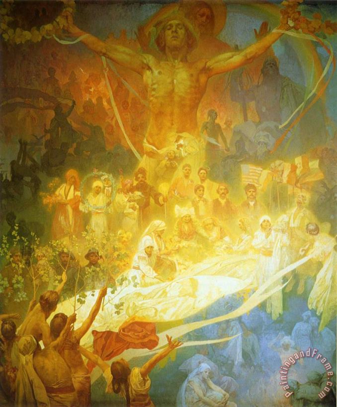 The Apotheosis of The Slavs 1925 painting - Alphonse Marie Mucha The Apotheosis of The Slavs 1925 Art Print