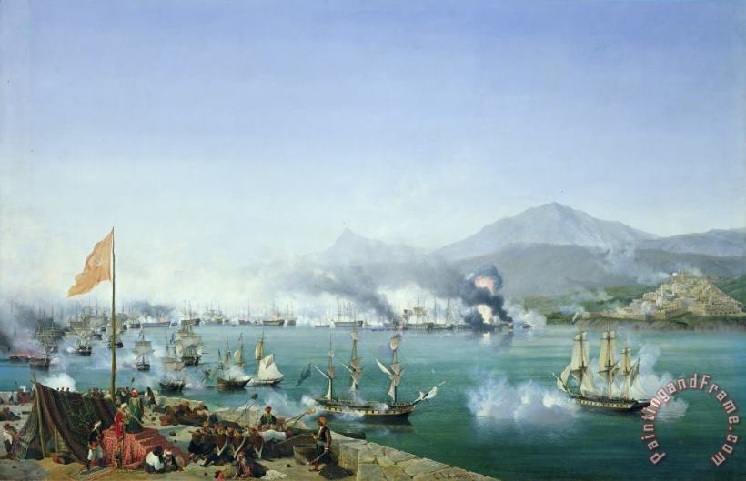 The Battle Of Navarino painting - Ambroise Louis Garneray The Battle Of Navarino Art Print