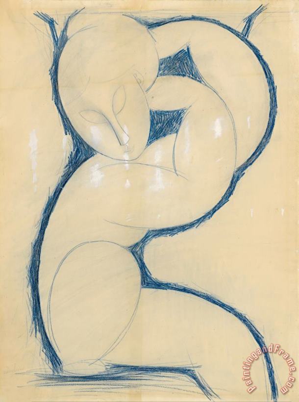 Amedeo Modigliani Caryatid, 1913 Art Print
