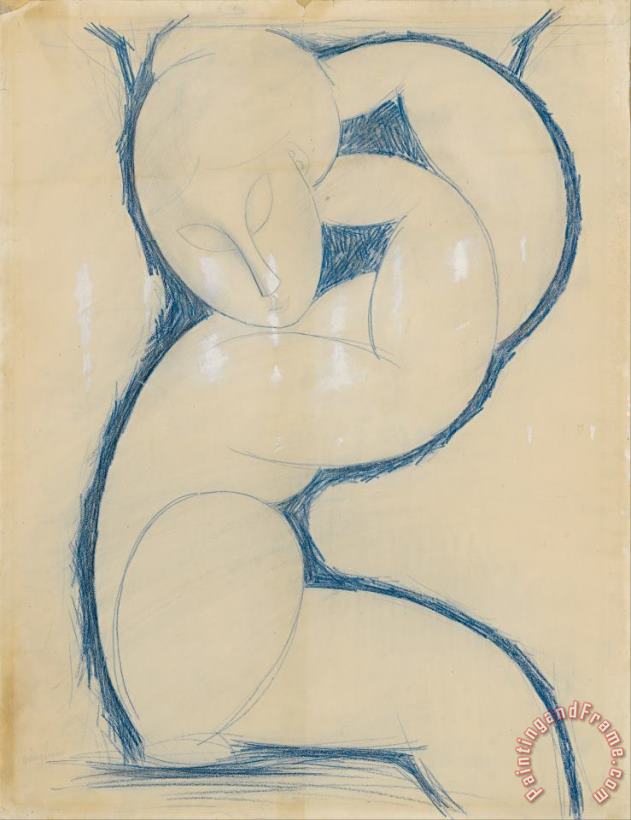 Caryatid 3 painting - Amedeo Modigliani Caryatid 3 Art Print