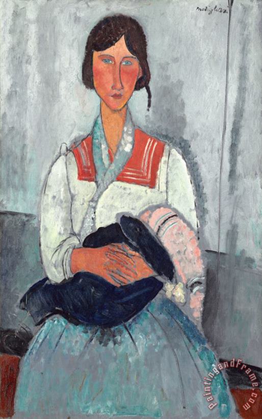 Amedeo Modigliani Gypsy Woman With Baby Art Painting