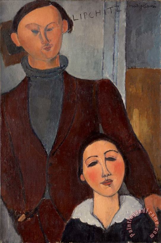 Jacques And Berthe Lipchitz painting - Amedeo Modigliani Jacques And Berthe Lipchitz Art Print