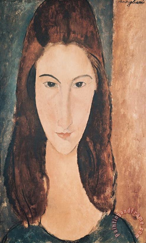 Portrait of a Young Girl painting - Amedeo Modigliani Portrait of a Young Girl Art Print