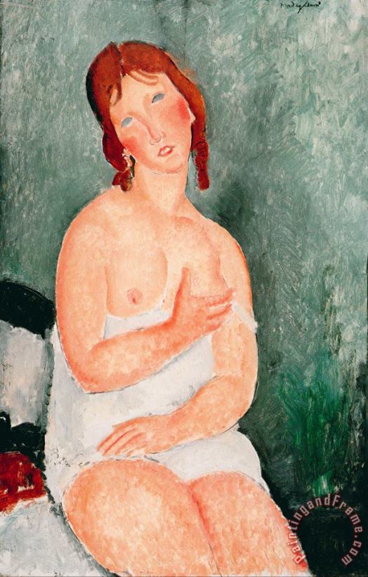 Amedeo Modigliani Young Woman in a Shirt, 1918 Art Painting
