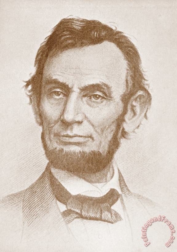 American School Abraham Lincoln Art Painting