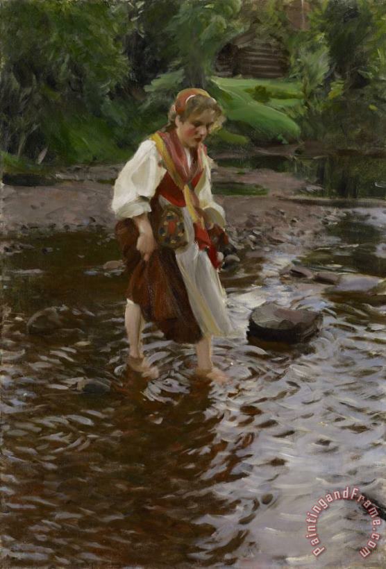 The Girl From Alvdalen painting - Anders Zorn The Girl From Alvdalen Art Print