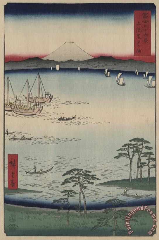 Kuroto No Ura in Kazusa Province painting - Ando Hiroshige Kuroto No Ura in Kazusa Province Art Print