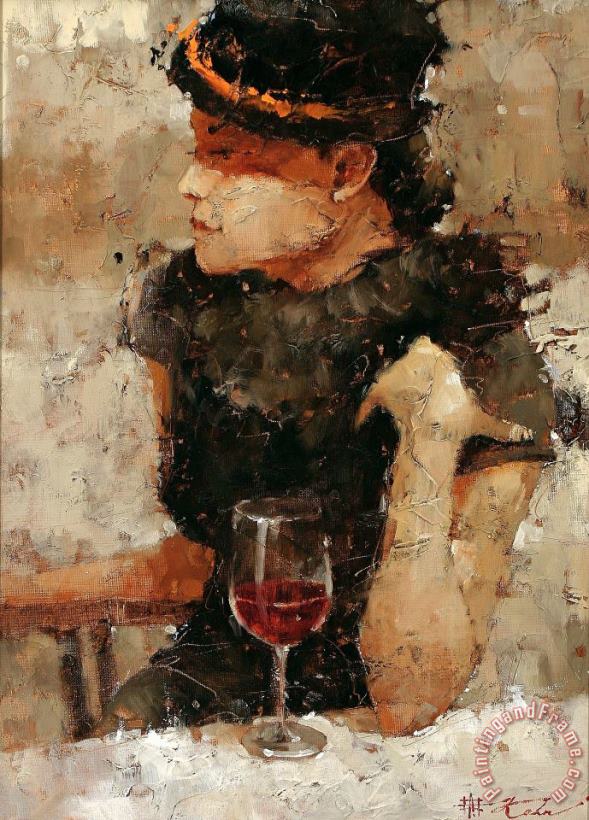 He Is Fashionably Late painting - Andre Kohn He Is Fashionably Late Art Print