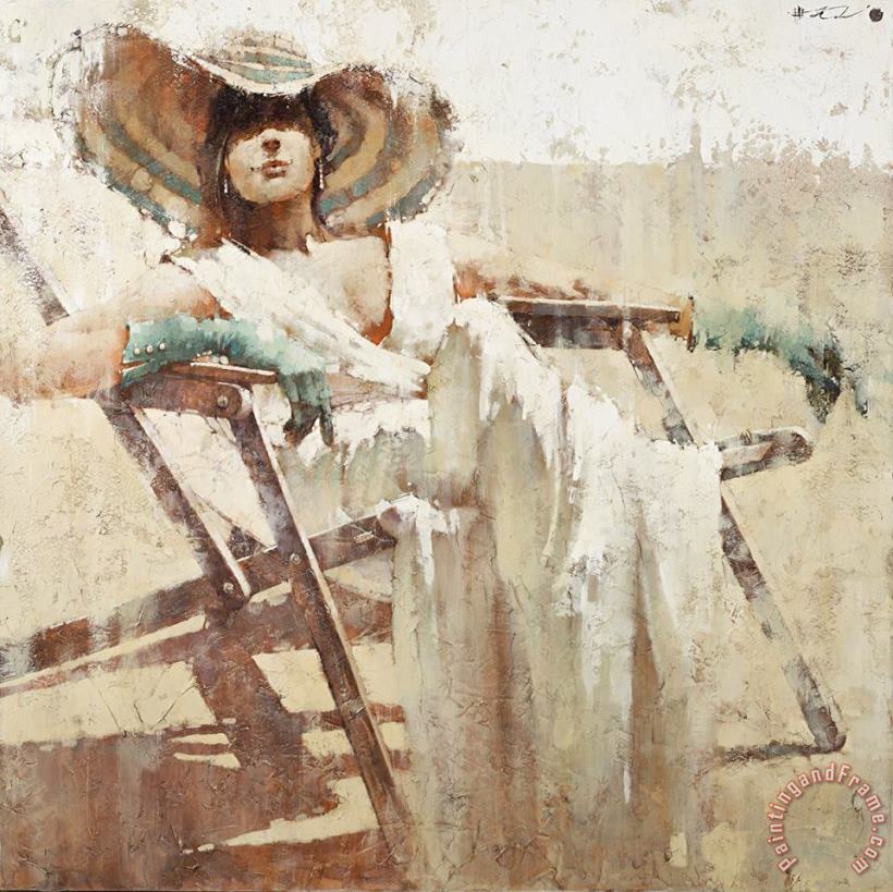 Rhapsody on The Theme of Turquoise painting - Andre Kohn Rhapsody on The Theme of Turquoise Art Print