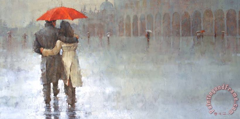 Saint Marks Square in October painting - Andre Kohn Saint Marks Square in October Art Print