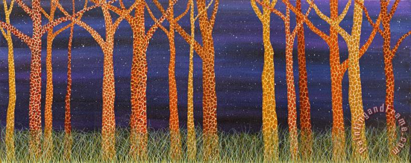 These weren't the long necks of his college years. painting - Andrea Youngman These weren't the long necks of his college years. Art Print