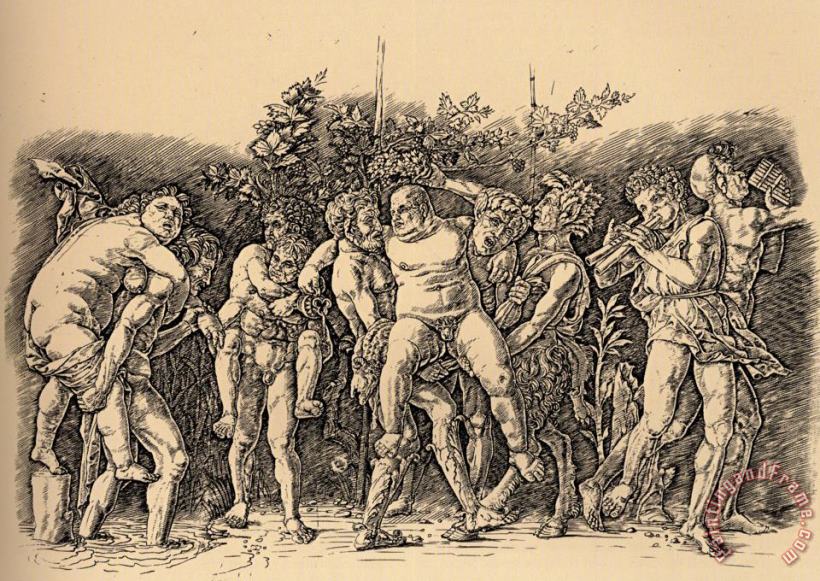 Bacchanal with Silenus painting - Andrea Mantegna Bacchanal with Silenus Art Print