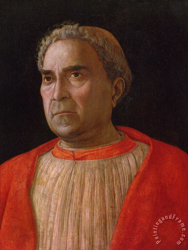 Portrait of Cardinal Lodovico Trevisano painting - Andrea Mantegna Portrait of Cardinal Lodovico Trevisano Art Print