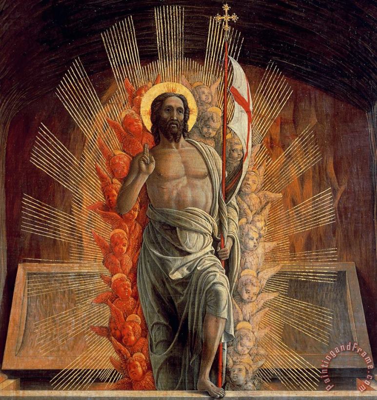 Resurrection painting - Andrea Mantegna Resurrection Art Print