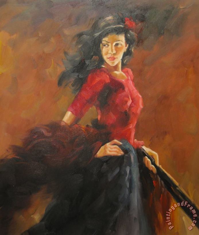 Andrew Atroshenko Fan Dancer Art Painting