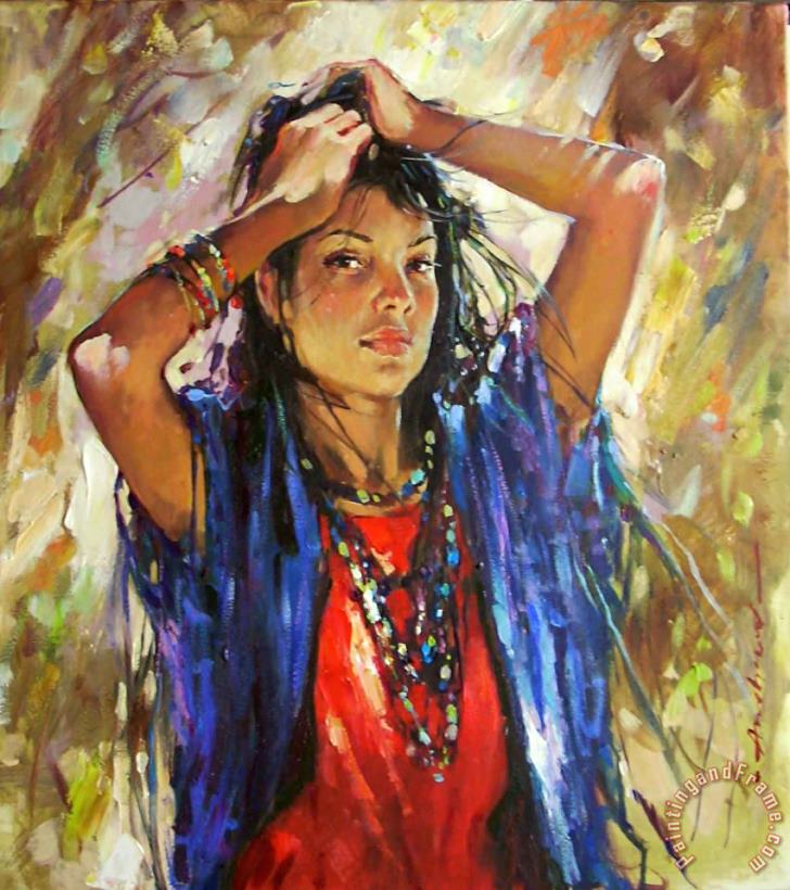Gypsy painting - Andrew Atroshenko Gypsy Art Print