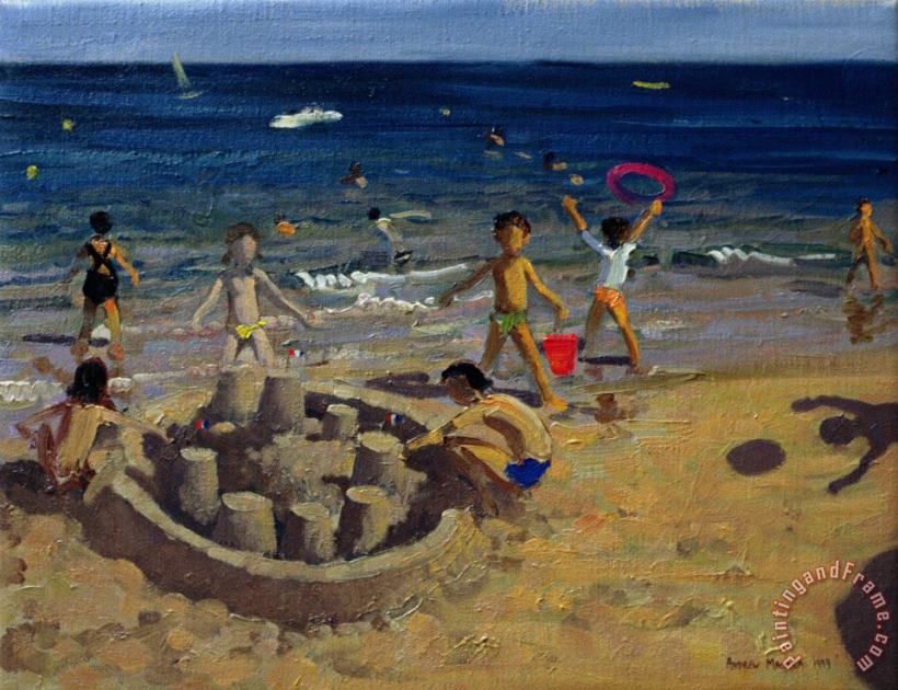 Sandcastle painting - Andrew Macara Sandcastle Art Print