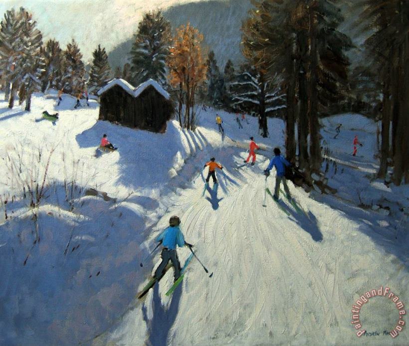 Andrew Macara Two mountain huts Art Painting