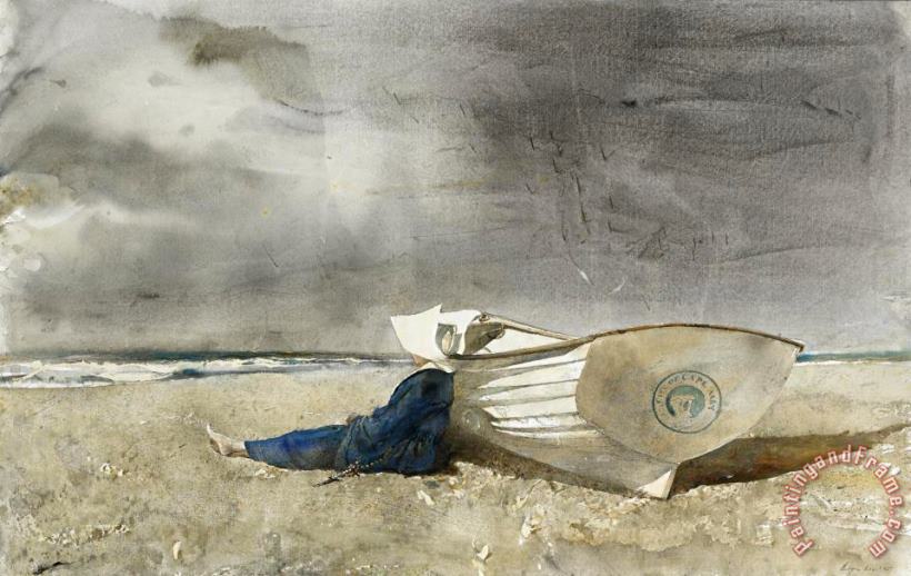 Cape May 1992 painting - andrew wyeth Cape May 1992 Art Print