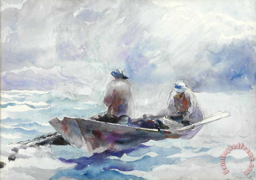andrew wyeth Fishermen in Dory Art Painting