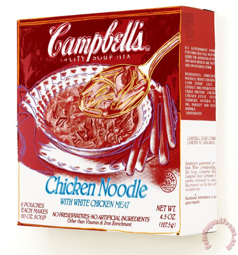 Andy Warhol Campbell's Soup Box: Chicken Noodle Art Print