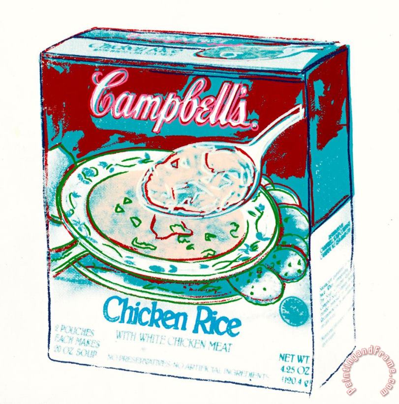 Andy Warhol Campbell's Soup Box: Chicken Rice Art Print