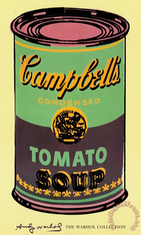 Campbell S Soup Can 1965 Green And Purple painting - Andy Warhol Campbell S Soup Can 1965 Green And Purple Art Print