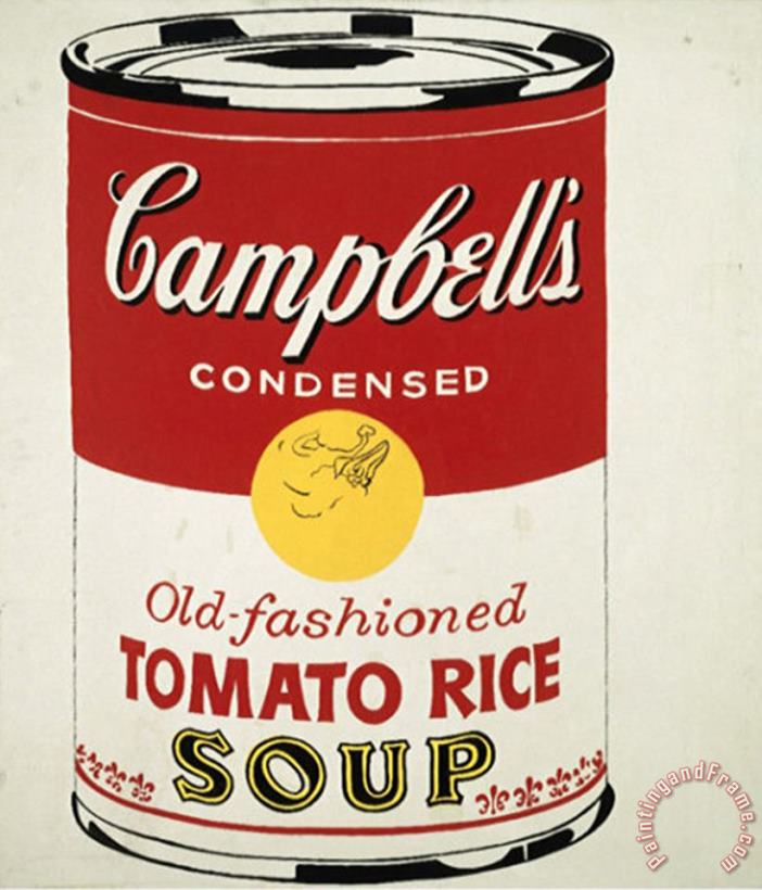 Campbell S Soup Can C 1962 Old Fashioned Tomato Rice painting - Andy Warhol Campbell S Soup Can C 1962 Old Fashioned Tomato Rice Art Print